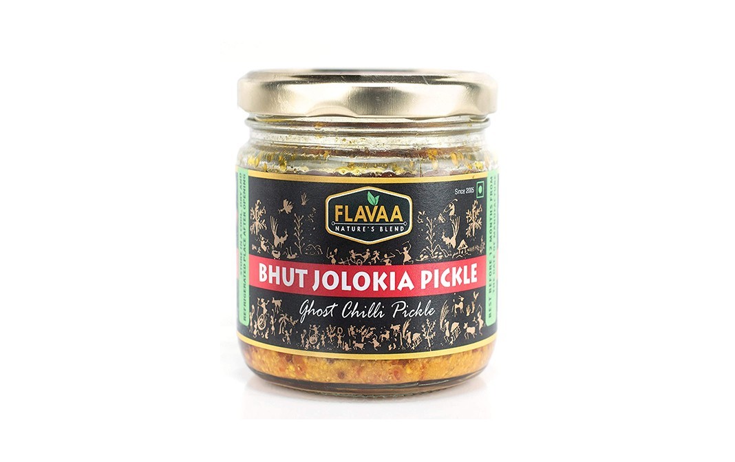 Flavaa Bhut jolokia Pickle Ghost Chilli Pickle   Glass Jar  250 grams